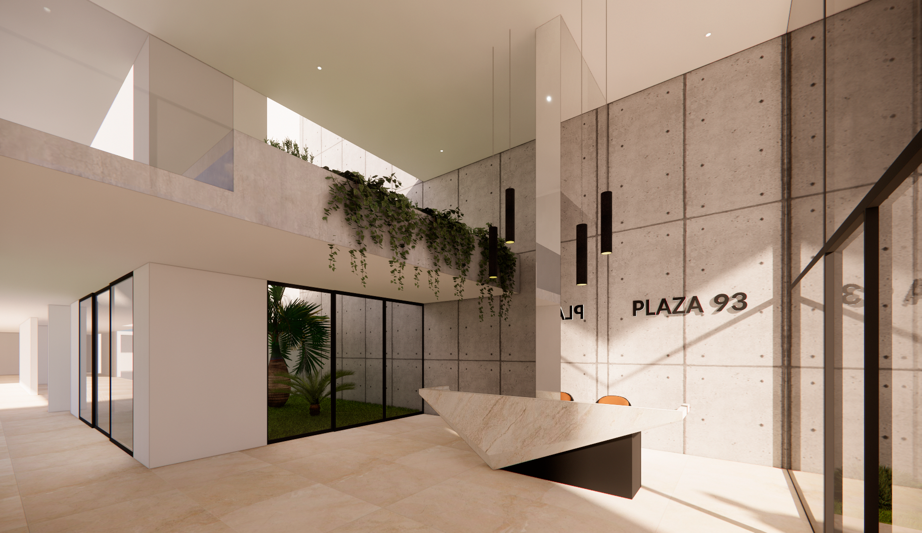 Lobby principal de Plaza 93